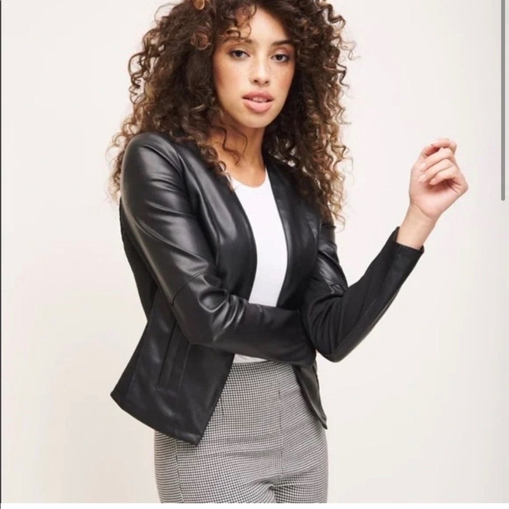 Faux leather dynamite coat size large